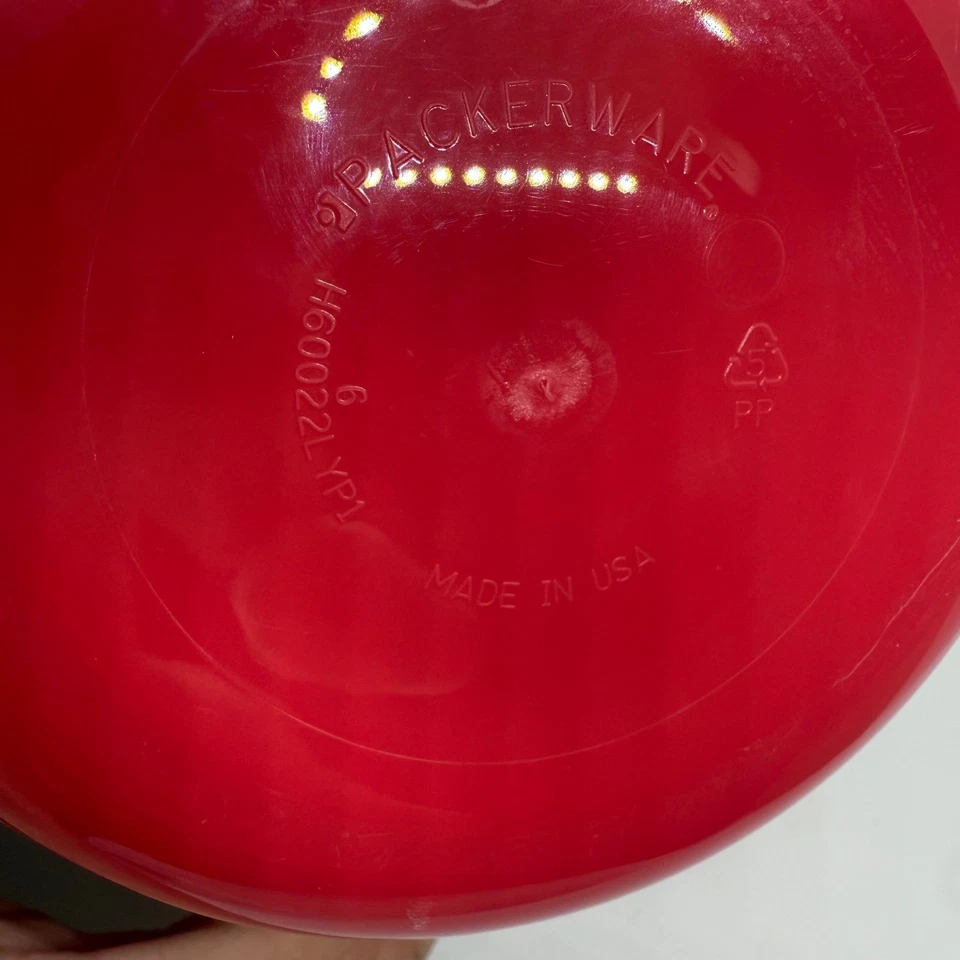 Juego de 10 cuencos coloridos vintage PACKERWARE hechos en EE. UU. utensilios de cocina de plástico Foto 4 de 4