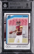 2024 PANINI DONRUSS RATED ROOKIE #389 JAYDEN DANIELS ROOKIE RC BGS 9