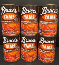 Bruce's Yams Cut Sweet Potatoes In Syrup 15oz cans- LOT OF 6 CANS 