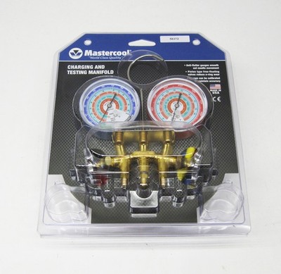 Mastercool 56372 Manifold HVAC-R with 72'' Ball Valve Hoses for R404A R507A R134A