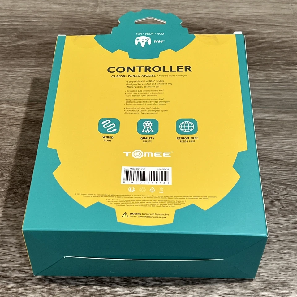 TOMEE Wired Controller - Compatible With N64 - NEW - Image 2 of 2