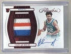 Vasilije Micic 2023 Panini Flawless #FPA-VMC Ruby RC Rookie GU Patch Auto 1/25