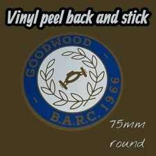 BARC 1966 Goodwood Vinyl Sticker Decal Classic Race Rally Motorsport BRSCC BRDC