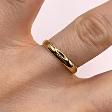 9 ct Gold Wedding Band Ring 9k 375 Yellow Gold - Size K