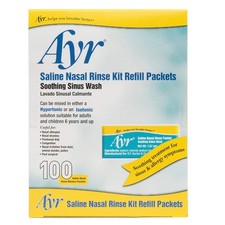 Saline Nasal Rinse Kit Refill Packets, 100-Count Packets Pack of 2 
