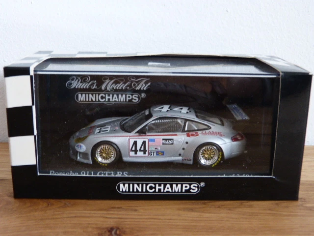 Porsche 911 996 GT3 RS 24H Daytona 2004 #44 Argento Minichamps Modellino 1:43 - Immagine 3 di 4