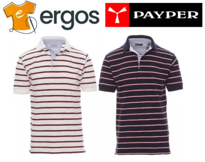 SHEFFIELD Mens Golf Cotton 3 Button Fancy Stripes Short Sleeve Polo Shirt