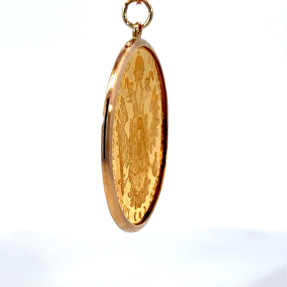 1915 Austria 4 Ducat Franc.IOS.I.D.G AVSTRIAE Imperator 14K Yellow