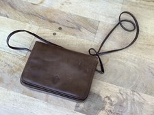 MEDICI Schultertasche Handtasche Abendtasche Leder braun vintage