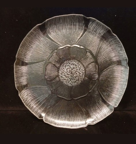 2 Pc Vintage Arcoroc France Clear Tempered Glass Fleur Dinner Plate 1991 10 75 Ebay