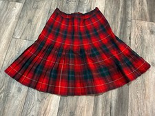 Vintage Aljean Wool Pleated Skirt Women's 26 in Waist