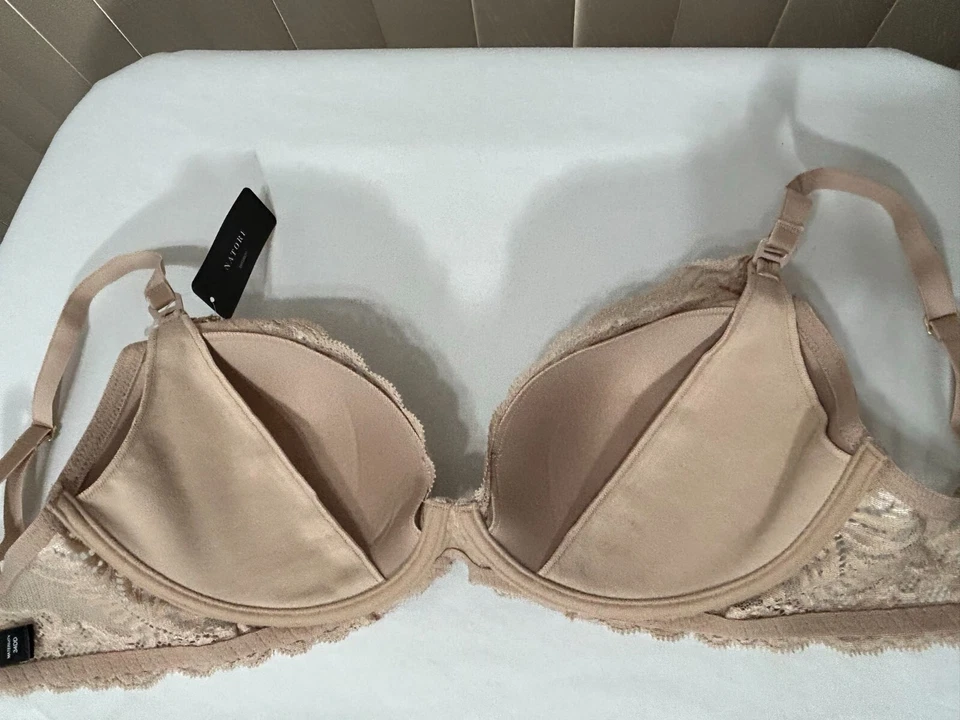 Natori Maternity Underwire Nursing Bra 34DD Plunge Feathers Cafe 730023M - Image 4 of 4