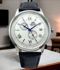 Orient Bambino Automatic White Dial Day Date Display Men's Watch RA-AK0701S10B