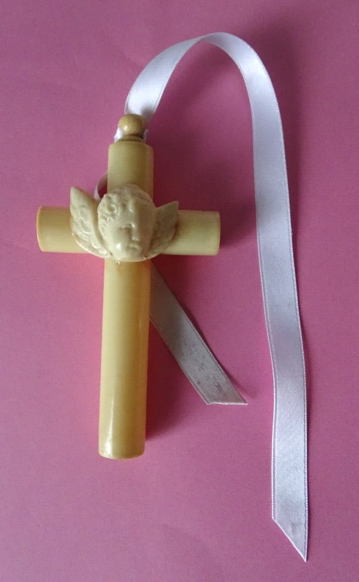 Pendentif Chérubin Napoléon III – Croix De Baptême Ou Berceau – Celluloïd