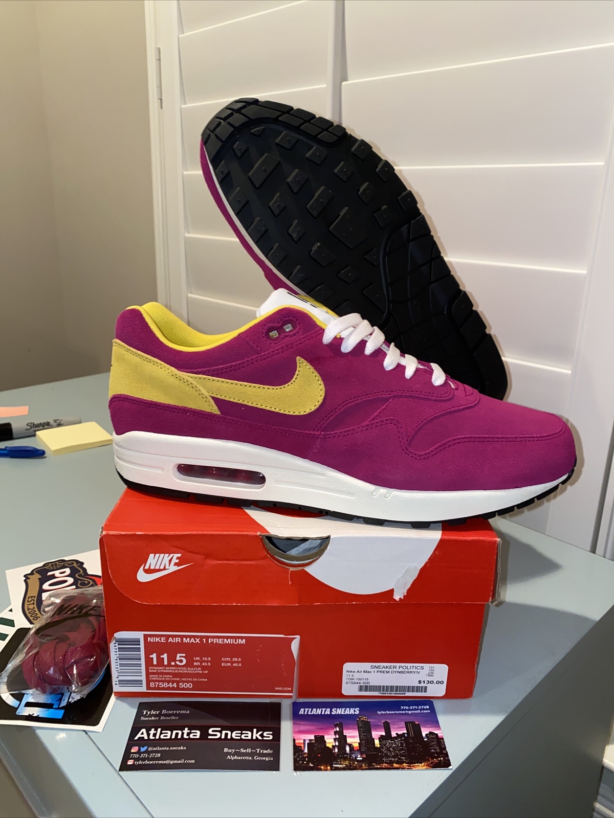 Nike Air Max 1 Dynamic Berry Size 11.5 