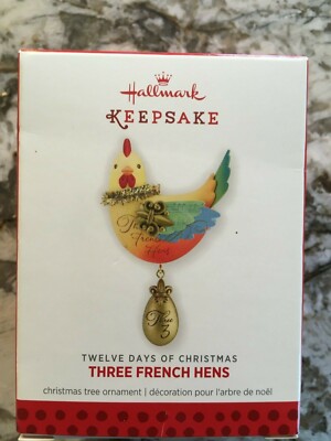 2013 Hallmark Keepsake Ornament Three French Hens Twelve Days of Christmas #3