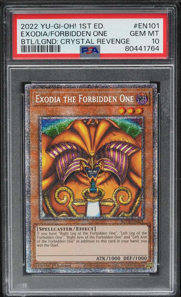 YUGIOH 1ST BLCR-EN101 EXODIA FORBIDDEN ONE STARLIGHT PSA 10