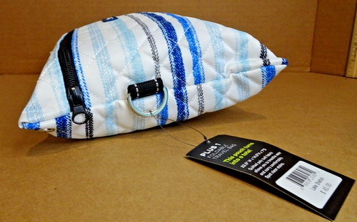 Scout Plus 1 Foldable Travel Bag Pouch Tote 2-Pcs White Blue Stripe 22.5" NWT - Picture 10 of 16