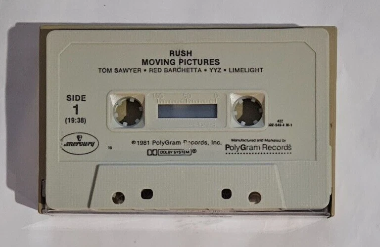 rush MOVING PICTURES tom sawyer CASSETTE TAPE polygram | eBay