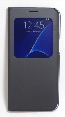 Samsung EF-CG935PBEGUS S-View Flip Cover for Samsung Galaxy S7 edge - Black