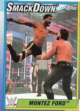 2021 Topps Heritage WWE Montez Ford FOil #65 Rainbow FOIL