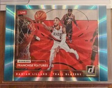 Damian Lillard 2021-22 Donruss Holo Teal Laser Franchise Features #14 SP