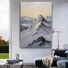 Home Aesthetics Decoration Big Mural Hand Painted Mountain Wall Art Canvas