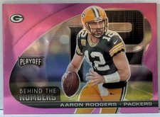 2021 Panini Playoff Behind the Numbers PINK Aaron Rodgers   F3