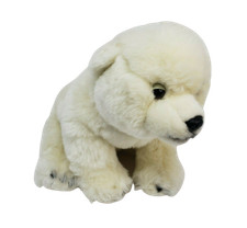 9" FAO SCHWARZ WHITE POLAR BEAR BABY CUB STUFFED ANIMAL PLUSH TOY REALISTIC