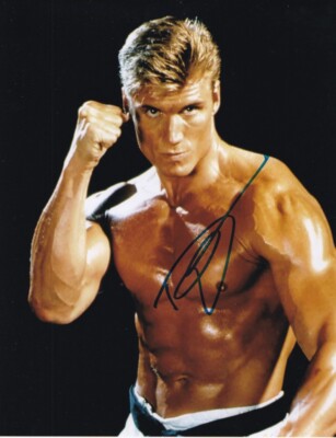 DOLPH LUNDGREN signed Autogramm 20x25cm ROCKY IV in Person autograph COA