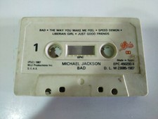 Michael Jackson Bad 1987 Spain Edition Epic - Cassette Tape Without the Box