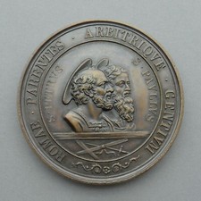 French, Antique Religious Copper Medal. 1867. Saint Peter, St Paul. Pie Pius IX.