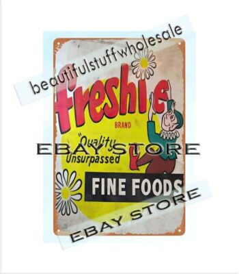 Freshie fine foods metal tin sign interior design ideas bedroom