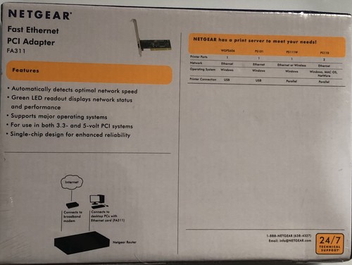 Netgear Fast Ethernet PCI 10/100 Network Adapter FA311. - Picture 6 of 8