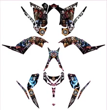 Fits Yamaha Raptor 700R Graphics Kit 2013 TO 2020 decal KIT stickers