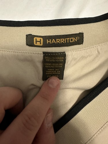 Men’s Harriton Pullover Jacket In Cream - Picture 2 of 2