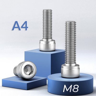 M8 - 8mm Stainless Steel A4 Allen Bolts Socket Cap Screws Hex Head DIN 912