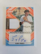 2022 Panini Elite Extra Edition Eury Perez AUTo RELIC! ORANGE SP  190/199-149