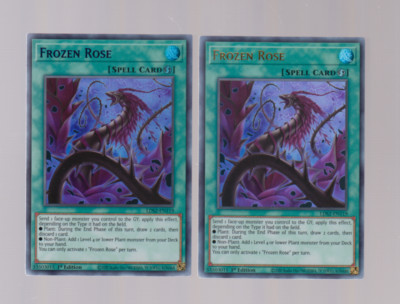 YU-GI-OH! 2PC LOT - BLUE ROSE DRAGON (x2) - 1ST EDITION LDS2-EN104 UR ...