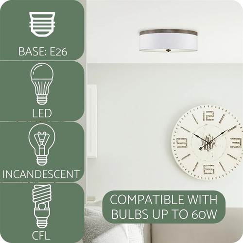 Kira Home Walker 20" Large Mid-Century Modern 3-Light Flush Mount Ceiling Light, - Picture 24 of 39