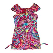 LILLY PULITZER Girls Dress Sea Life Print Hot Pink Beads Jewels Size 10