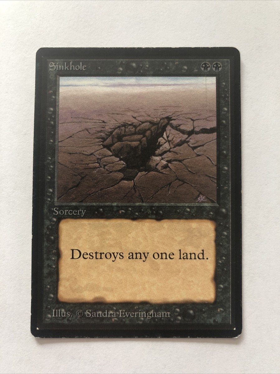 陥没孔 Sinkhole LEB β ベータ MTG マジック beta Sinkhole X (1) Beta MTG - Excellent/Near Mint - *See Scans