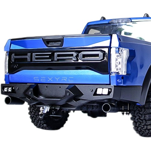 150F Metal CNC Rear Bumper w/lights for 1/10 JDM-F150 HERO RC Truck Crawler Car - Picture 3 of 3