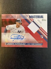 2024 Topps Series 2 Jason Dominguez Major League Material Auto /25 Game Used 