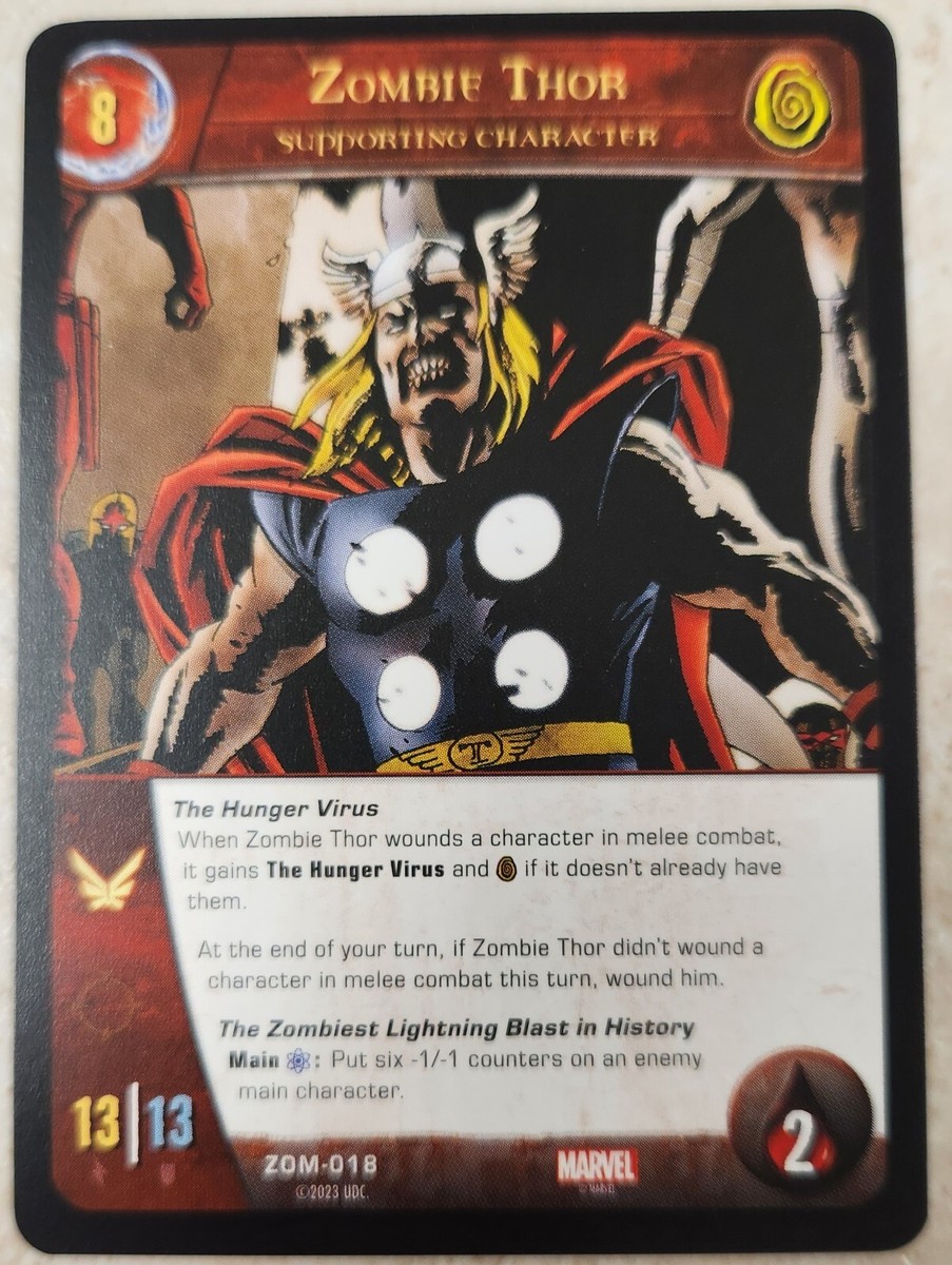 ZOM-018 ZOMBIE THOR Upper Deck Marvel VS System MARVEL ZOMBIES | eBay