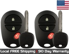 2x New Replacement Transponder Key Remote For Toyota Dot chip - Read Description