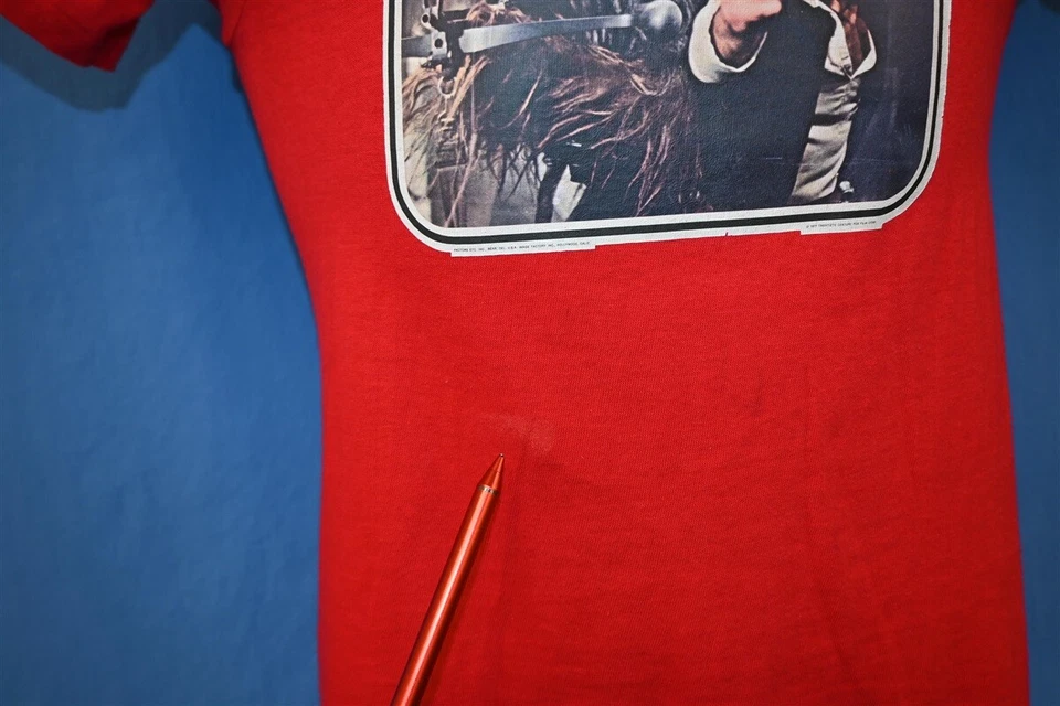 vintage 70s STAR WARS A NEW HOPE CHEWBACCA HAN SOLO SCI FI FILM t-shirt YOUTH XL - Imagem 4 de 4