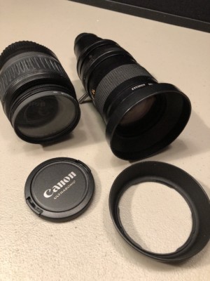 CANON Lens EF-S 18-55mm 1: 3.5-5.6 IS 0.28m/0.9ft & JVC ZOOM