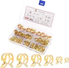 Spring Hose Clamp Assortment Kit,6 Size Spring Clamps for Fastening Vacuum Line,