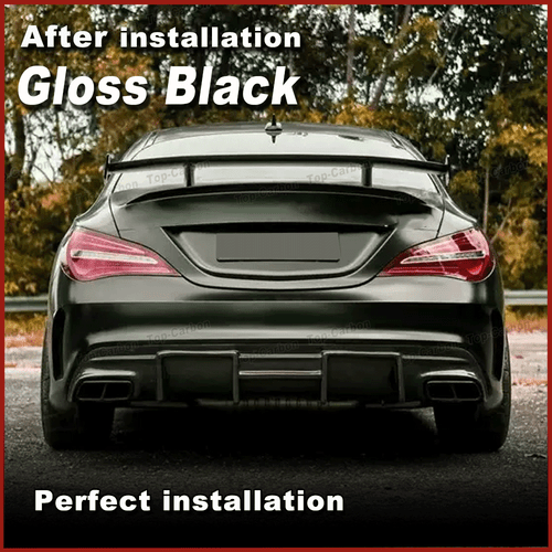 Fit For Benz C117 CLA250 CLA45 2013-19 Gloss Black Rear Bumper Diffuser Lip - Picture 2 of 9